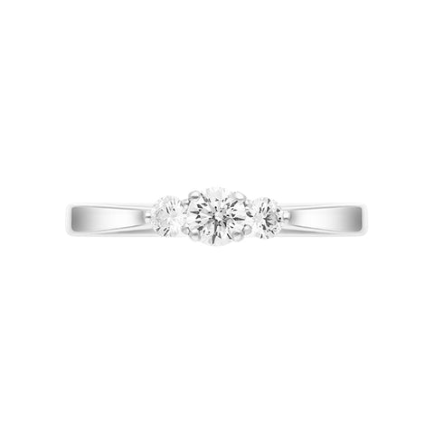 Platinum 0.35ct Diamond Three Stone Ring