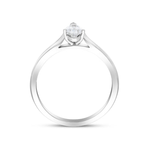 Platinum 0.40ct Diamond Pear Cut Solitaire Ring
