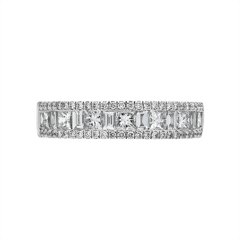 Platinum 1.08ct Diamond Half Eternity Ring