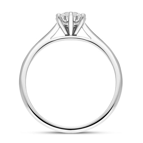 Platinum Diamond Round Brilliant Cut Six Claw Wed Fit Solitaire Ring, FEU-2560_3