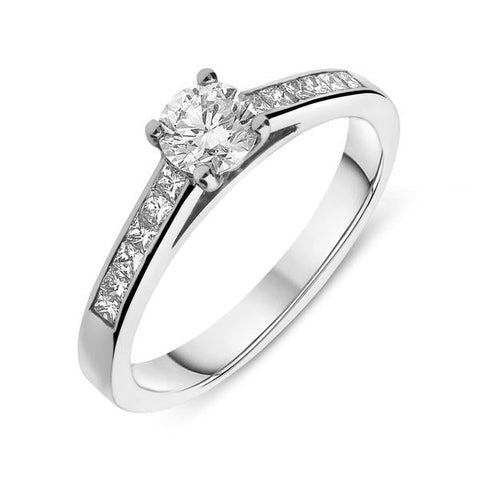 Platinum 0.30ct Diamond Brilliant Cut Solitaire Ring, FEU-1577.