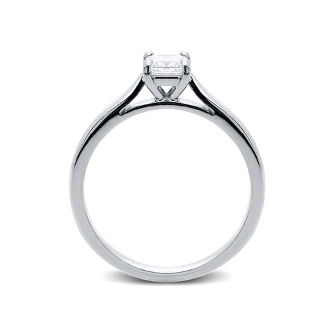 Platinum 0.34ct Diamond Princess Cut Solitaire Engagement Ring, FEU-1546.
