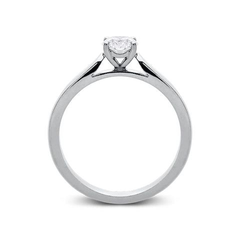 Platinum 0.51ct Diamond Brilliant Cut Solitaire Ring, FEU-1331.