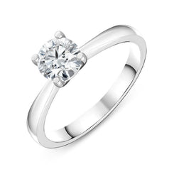Platinum 0.80ct Diamond Solitare Ring R1124