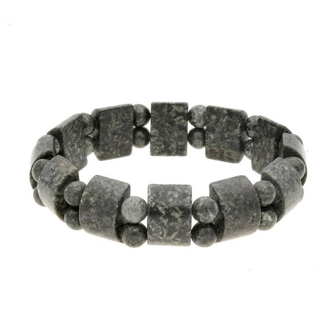 Preseli Bluestone Arc and Bead Stretch Bracelet, B904.