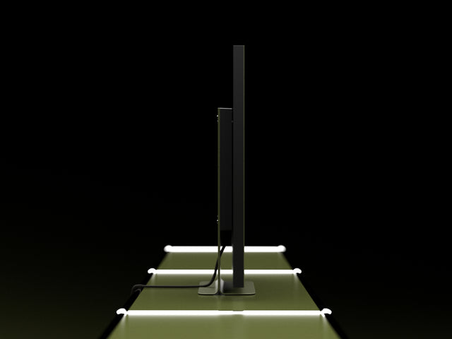 QLOCKTWO Earth 45 Olive Green Wall Clock Set Watch