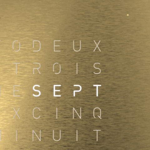 QLOCKTWO Earth 13.5 Golden Legend Table Clock Watch