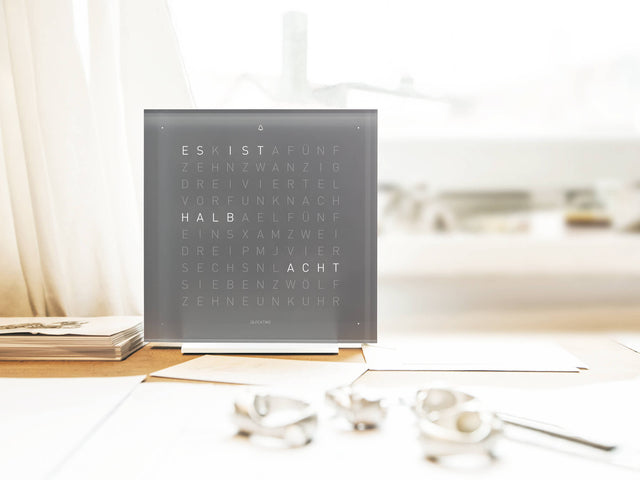 QLOCKTWO Earth 13.5 Pure Earl Grey Tea Table Clock Watch