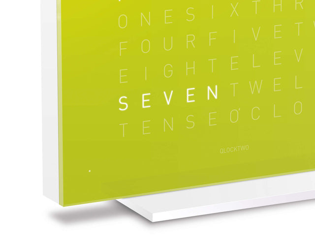 QLOCKTWO Earth 13.5 Pure Lime Juice Table Clock Watch