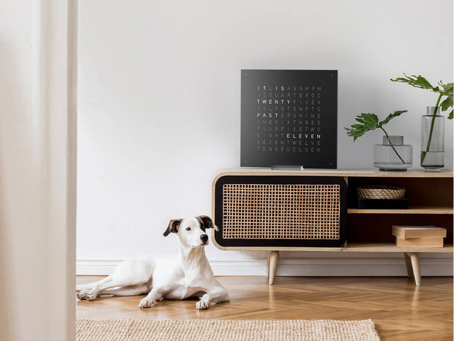 QLOCKTWO Earth 45 Black Pepper Wall Clock Watch