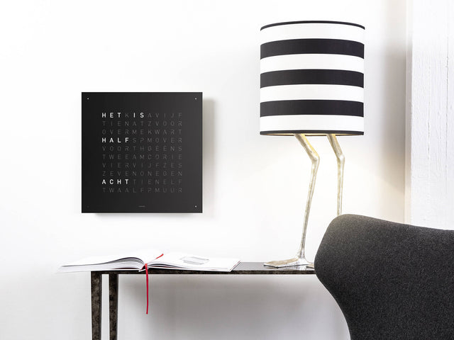 QLOCKTWO Earth 45 Black Pepper Wall Clock Watch