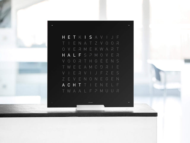 QLOCKTWO Earth 45 Black Pepper Wall Clock Watch