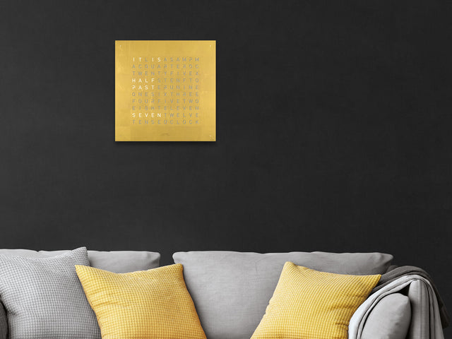 QLOCKTWO Earth 45 Creators Edition Gold Wall Clock Watch