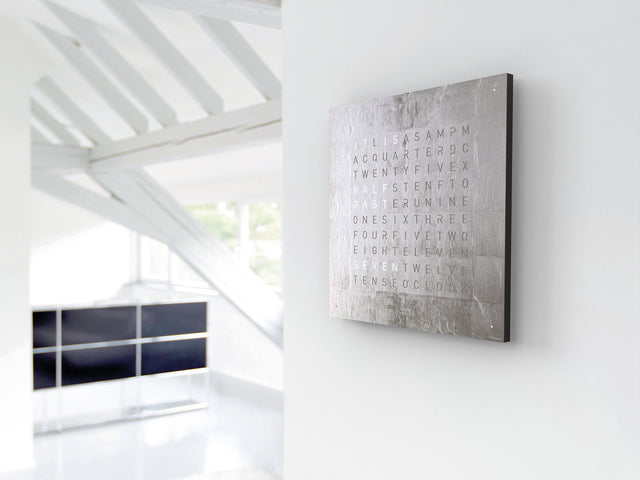 QLOCKTWO Earth 45 Creators Edition Platinum Black Watch