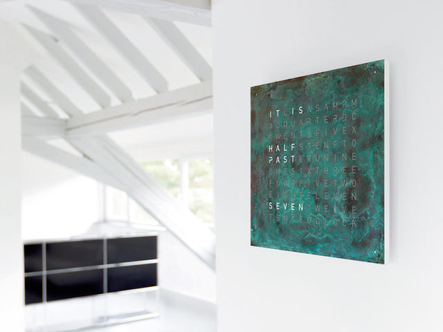 QLOCKTWO Earth 45 Creators Edition Vintage Copper Wall Clock Watch