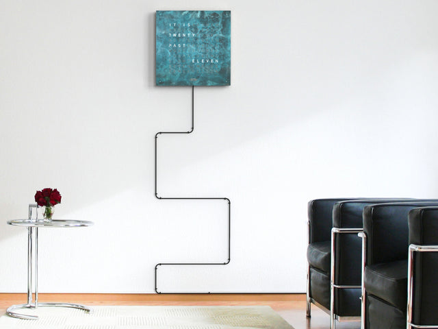 QLOCKTWO Earth 45 Creators Edition Vintage Copper Wall Clock Watch