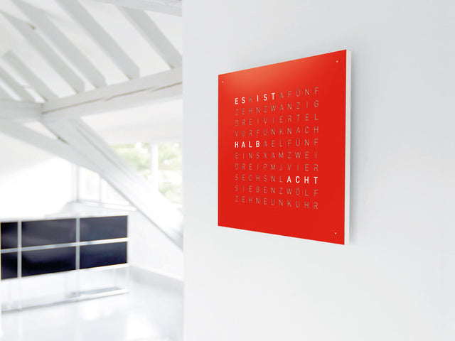 QLOCKTWO Earth 45 Red Pepper Wall Clock Watch