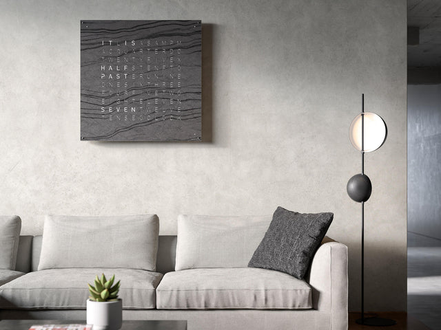 QLOCKTWO Earth 90 Creators Edition Metamorphite Wall Clock Watch