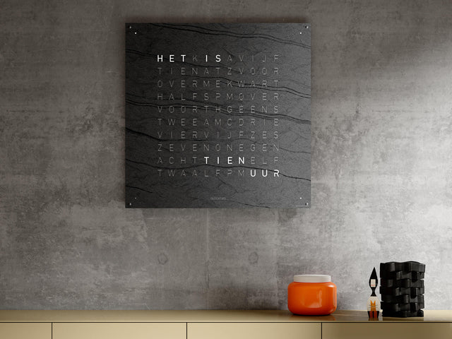 QLOCKTWO Earth 90 Creators Edition Metamorphite Wall Clock Watch