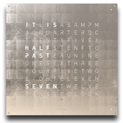 QLOCKTWO Earth 90 Creators Edition Platinum Wall Clock LG4ENPL