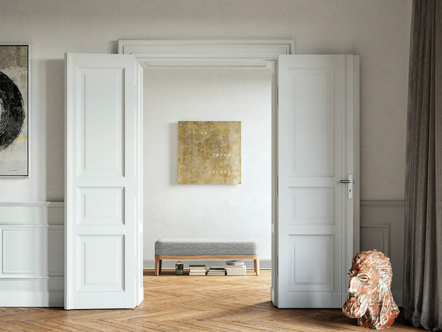 QLOCKTWO Earth 90 Creators Edition Silver & Gold Wall Clock Watch