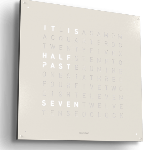QLOCKTWO Earth 90 White Pepper Wall Clock Watch