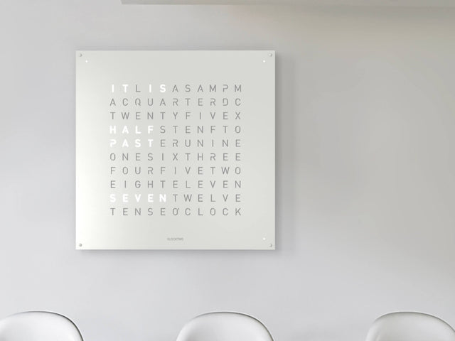 QLOCKTWO Earth 90 White Pepper Wall Clock Watch