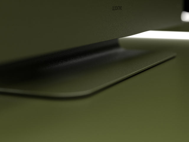 QLOCKTWO Earth 45 Olive Green Wall Clock Set Watch