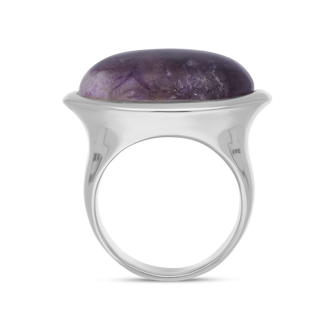 Sterling Silver Blue John Wide Oval Flow Ring, R839.