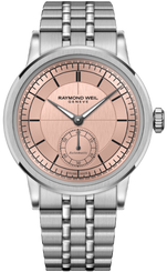 Raymond Weil Watch Millesime Automatic Small Seconds Salmon Dial Bracelet 2130-ST-80001