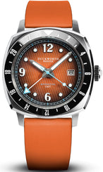Duckworth Prestex Watch Rivington GMT Orange Fume Orange Rubber D489-05-OR