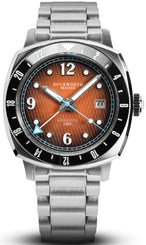 Duckworth Prestex Watch Rivington GMT Orange Fume Steel Bracelet D489-05-ST