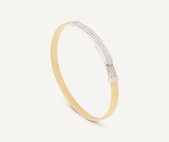 Marco Bicego Masai 18ct Yellow Gold Coil 0.50ct Diamond Bangle