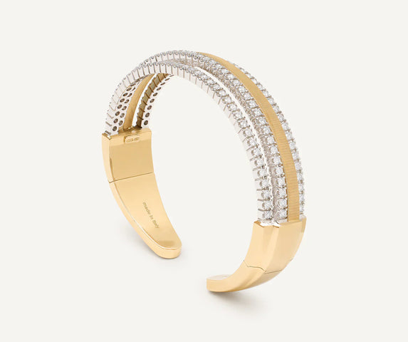 Marco Bicego Masai 18ct Yellow Gold Coil 2.83ct Diamond Bangle