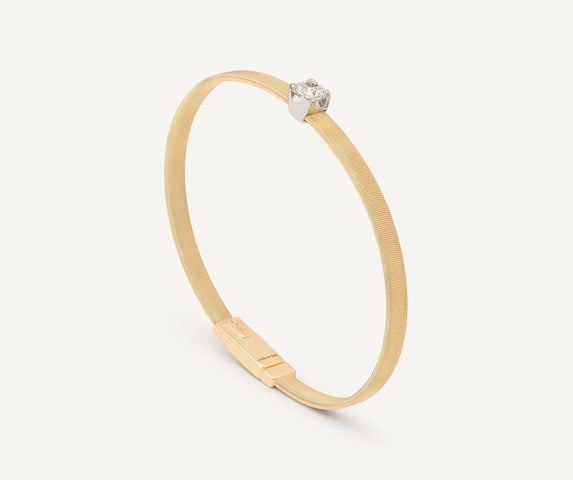 Marco Bicego Masai 18ct Yellow Gold Coil 0.52ct Diamond Bracelet