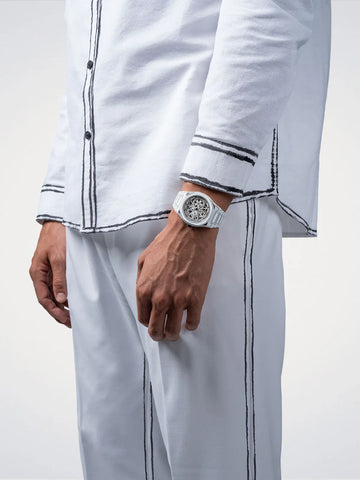 D1 Milano White Sketch Skeleton Watch