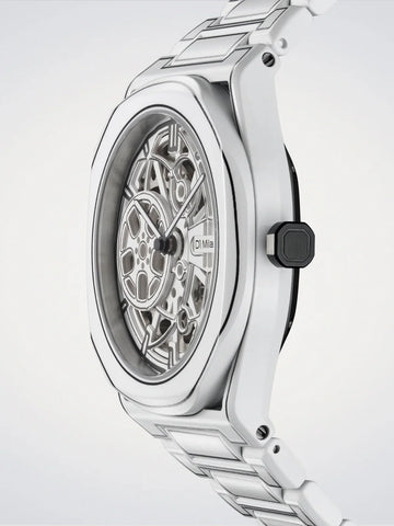 D1 Milano White Sketch Skeleton Watch