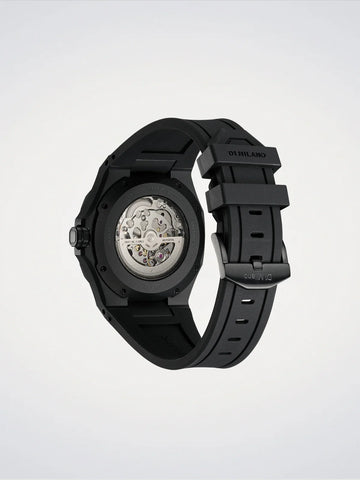 D1 Milano Jet Black Skeleton Watch