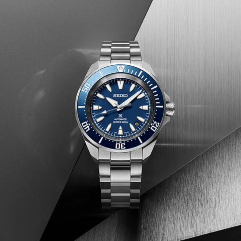 Seiko Prospex 4R Compact Mechanical Divers Cobalt Blue Watch