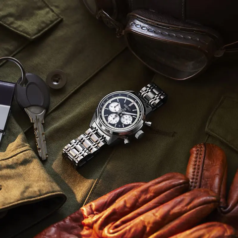 Seiko Prospex Prospex Speedtimer Glossy Black 1972 Mechanical Chronograph Watch