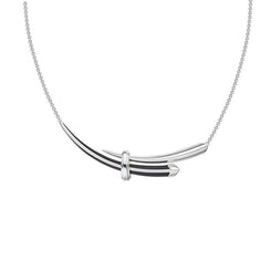 Shaun Leane Sabre Deco Sterling Silver Ceramic Horizontal Necklace, SA079.SSBKNOS.