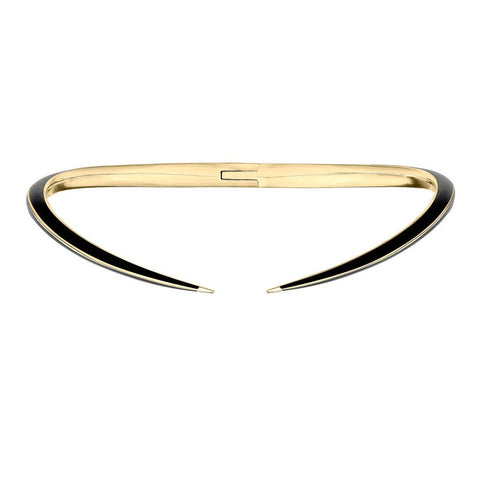 Shaun Leane Sabre Deco Yellow Gold Vermeil Ceramic Torque, SA089.YVBKNOS.