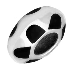 Silver Whitby Jet Twelve Stone Flower Charm G487