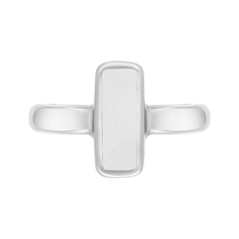 Sterling Silver Bauxite Dinky Oblong Ring