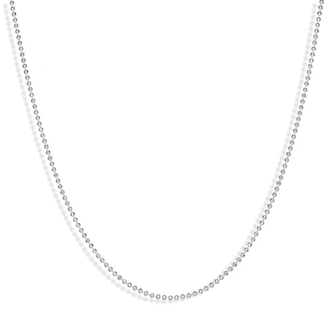 Sterling Silver 18 Inch With Extender Ball Link Chain SC976_18
