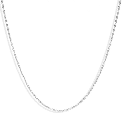 Sterling Silver 20 Inch Box Link Chain With Adjustable Slider SC978_20