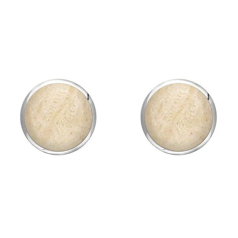 Sterling Silver Coquina 6mm Classic Medium Round Stud Earrings, E003