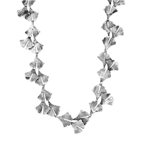 Sterling Silver Gingko Leaf Necklace, N1123_2