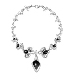 Sterling Silver Graduating Calla Lily Necklace, N923.