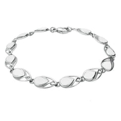 Sterling Silver Bauxite Celtic Pear Shaped Bracelet B599